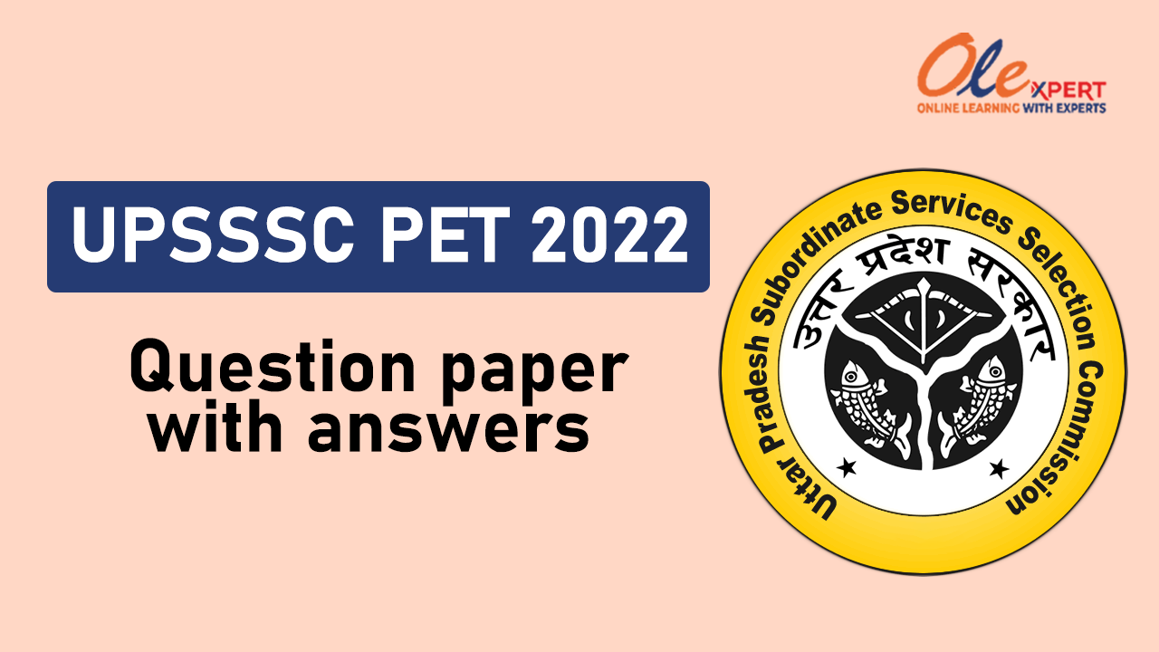 UPSSSC PET 2022 PAPER with Answer Key