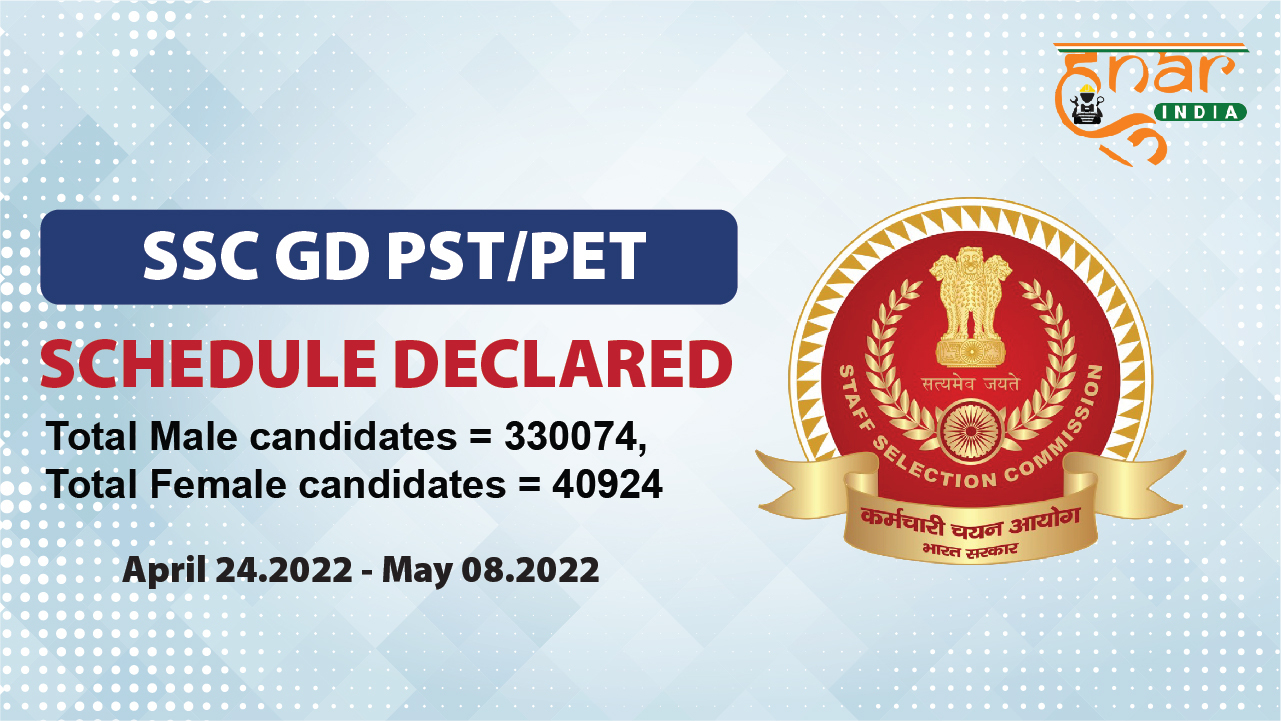 SSC GD PST/PET Schedule Declared