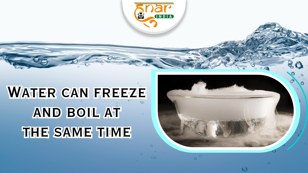 Water can freeze and boil at the same time